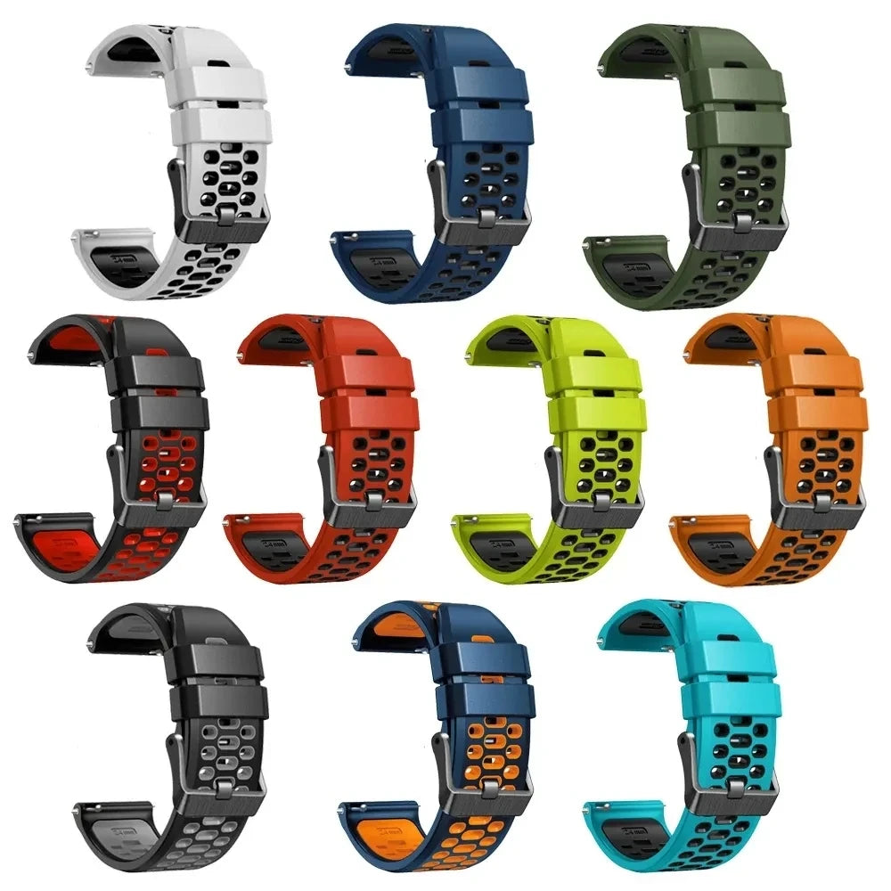 24mm Silicone Sport Watch Band Strap For TicWatch Pro 5 Wristband Replacement For TicWatch Pro 5 Smart Watchband Bracelet Correa